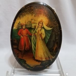 Fedoskino Russian Lacquer Box fairy Tale Scene by Kohban H